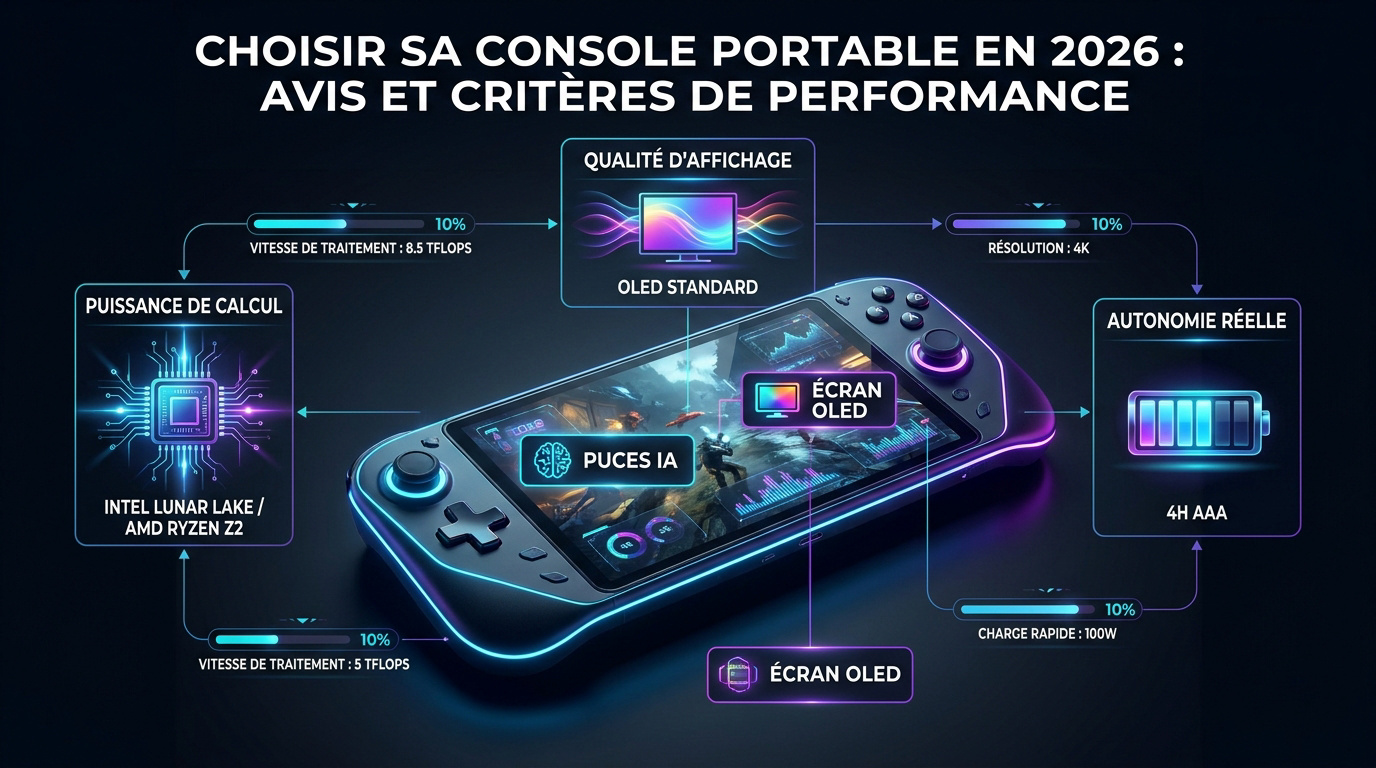 Comparaison des meilleures consoles portables gamer de 2026