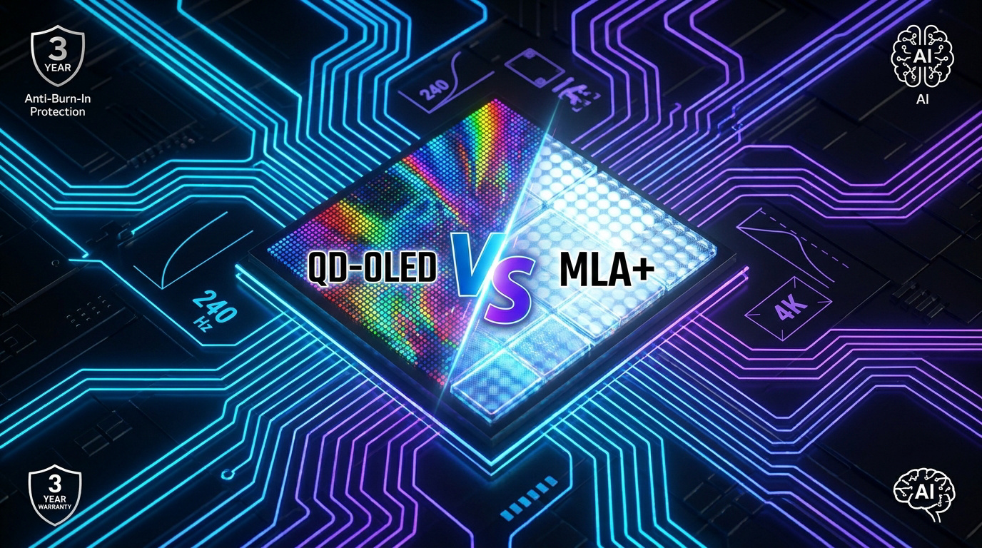 Duel de dalles QD-OLED vs MLA+ pour un jeu immersif