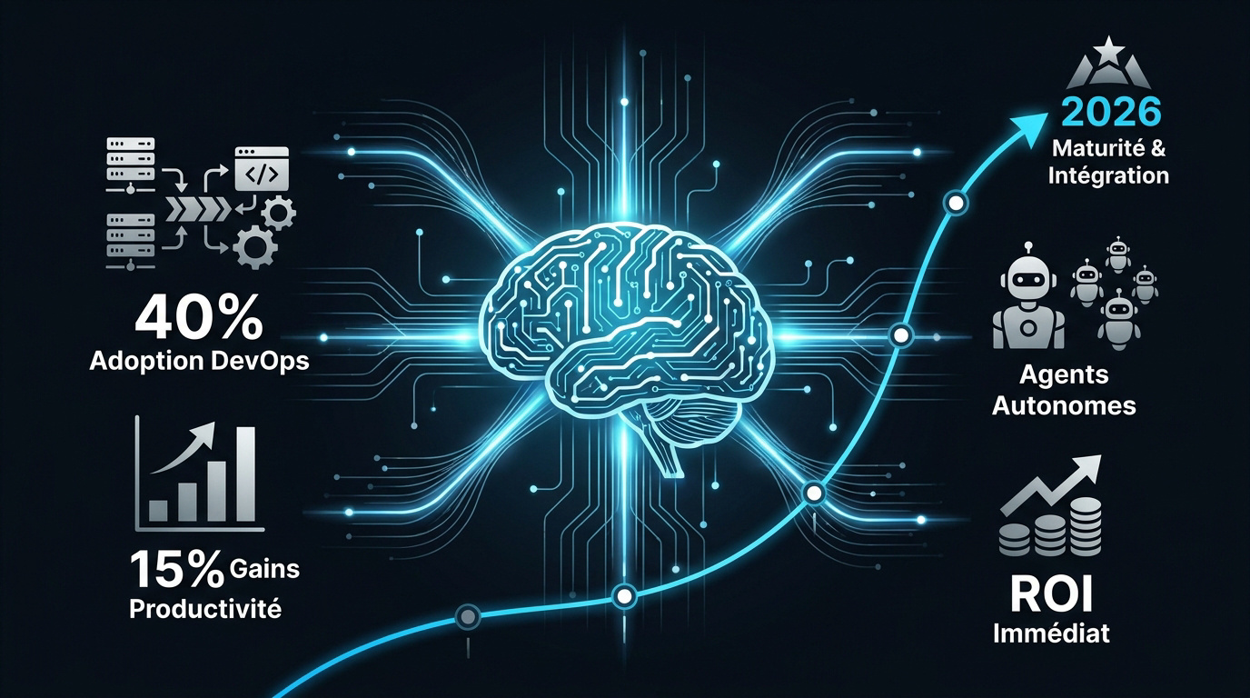 Graphique adoption IA agentique et ROI 2026